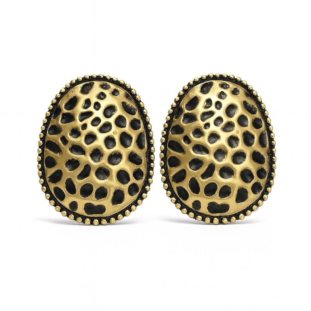 🔥 NEW | Leopard Pattern Gold Textured Earrings 🐆